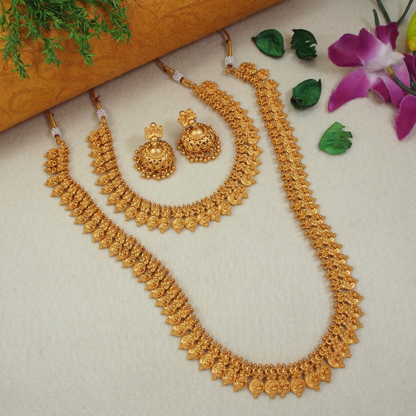 Traditional Lakshmi Gold Coin Combo Set