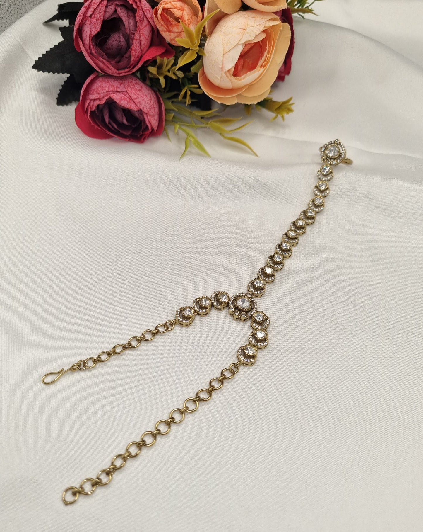 TRADITIONAL KUNDAN HAATH PHOOL PAIR