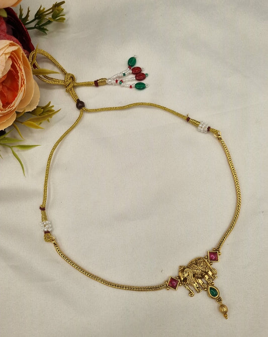 South Indian Style Elephant Necklace Set