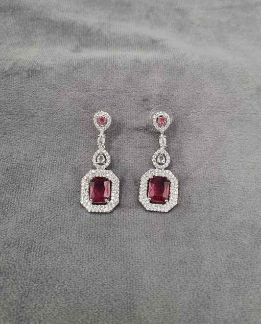 Silver Tone Tiered Halo Drops