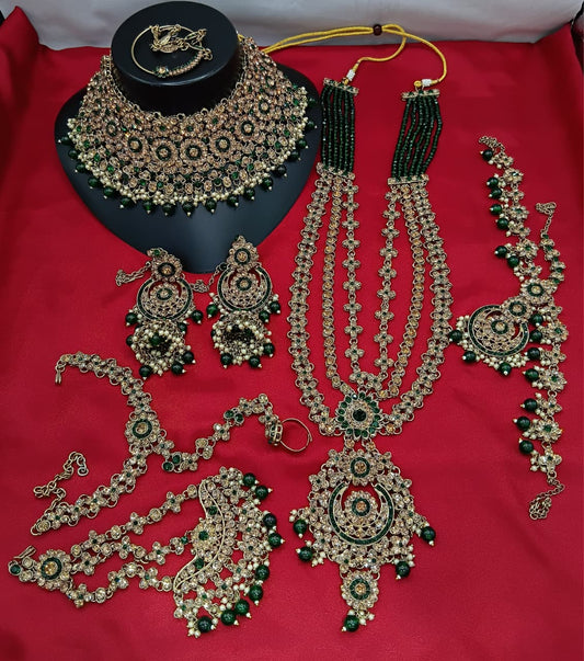Elegant White Pearl Blossom & Gold Bridal Jewelry Set