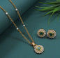 Elegant Kundan & Seed Pearl Pendant Set - Gold Plated Chain Necklace with Matching Stud Earrings