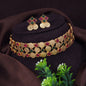 Traditional Geometric Coin Temple Necklace Set