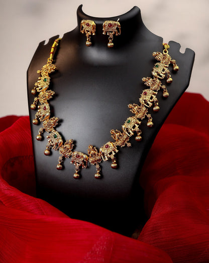 Lakshmi & Elephant Temple Choker Set