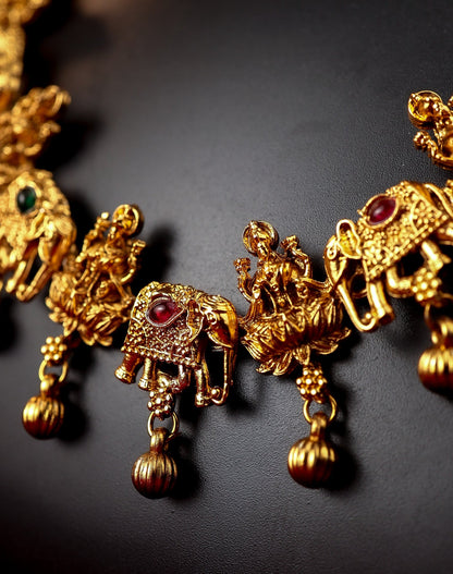 Lakshmi & Elephant Temple Choker Set