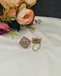 Royal Square Kundan Cocktail Ring
