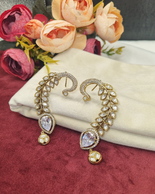 Heritage Peacock Vine Ear Cuffs