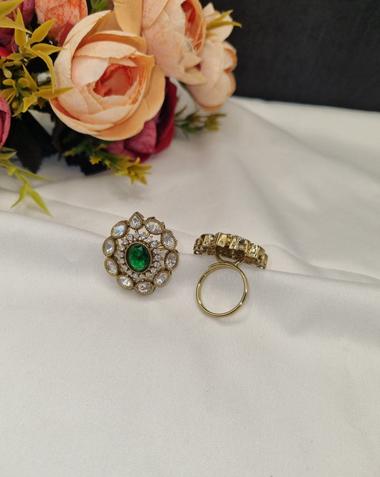 Imperial Mandala Kundan Ring