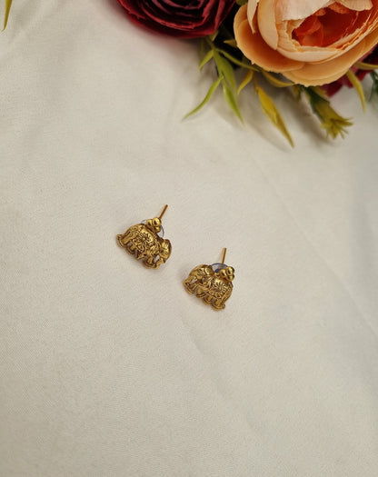 SOUTH STYLE ELEPHANT & COIN CHARM NECKLACE SET