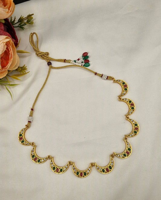 SOUTH STYLE CRESCENT MOTIF NECKLACE SET