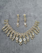 Gold Plated AD Stone Rectangle Link Jewelry Set