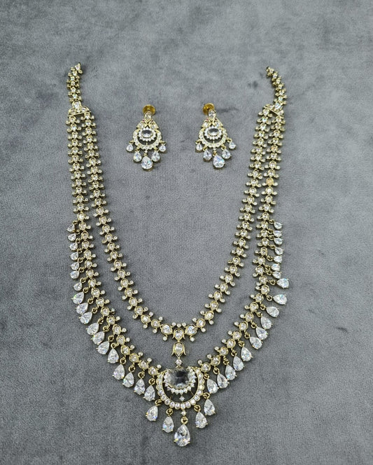 Grand Double-Layered Rani Haar Necklace Set