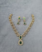 Floral Link Necklace & Matching Drop Earrings