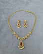 Floral Link Necklace & Matching Drop Earrings