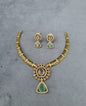 Ethereal Mint Gold-Plated AD Necklace Set