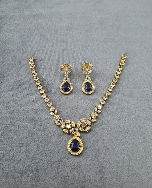 Teardrop Pendant Necklace & Matching Drop Earrings