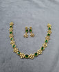Gold-Tone Oval & Floral AD Jewelry Set