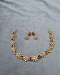 Gold-Tone Oval & Floral AD Jewelry Set
