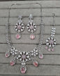 Floral Blush Pink AD Bridal Jewellery Set