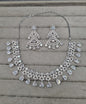 Regal Purple & AD Geometric Necklace Set