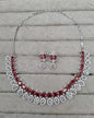 Elegant Rani Pink & AD Collar Necklace Set