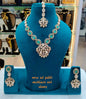 Traditional Gold-Finish Polki Set with Maang Tikka