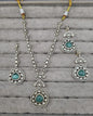 Handcrafted Emerald Green AD Long Necklace Set