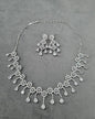 The Sapphire Radiance AD Necklace & Earring Set
