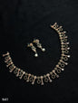 Two-Tone American Diamond Choker Necklace Set