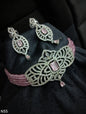 Pastel Pink Multi-Strand Pearl & AD Choker Set