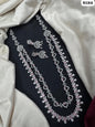Silver Finish Heart-Link AD Jewelry for Weddings