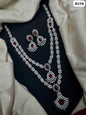 Royal Ruby Long Layered AD Necklace Set