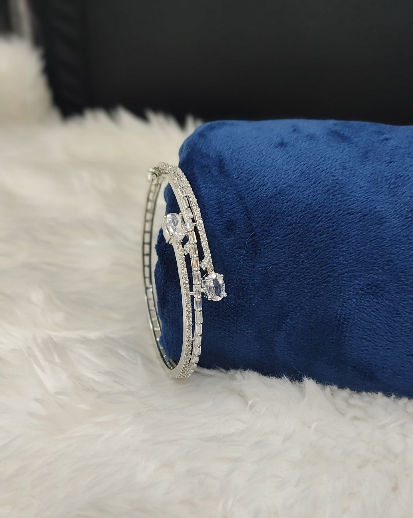 Layered AD Silver Plated Bracelet