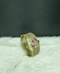 Broad Gold-Plated AD Bracelet Kada