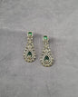 Royal Emerald & Gold Lace Drop Earrings