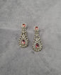 Royal Emerald & Gold Lace Drop Earrings