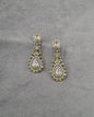 Royal Emerald & Gold Lace Drop Earrings