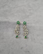Emerald Green Floral Vine Drop Earrings