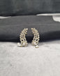 Leaf Ear Climber Earrings Gold Tone Feather Crawler Studs
