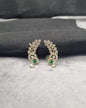 Sparkling White Zircon Leaf Ear Climber Earrings