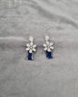 Silver Tone Floral Statement Dangles