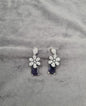 Silver Tone Floral Statement Dangles