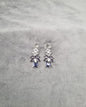 Deep Purple Geometric Drop Earrings