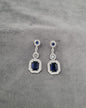 Silver Tone Tiered Halo Drops