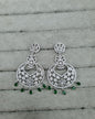 Floral Red & White AD Earrings Drops