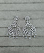 Floral Red & White AD Earrings Drops