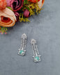 Traditional Sea Green American Diamond Earrings