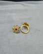 Multi-Stone Sunburst Adjustable Rings
