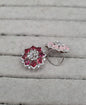 Blush Pink & Silver AD Cocktail Ring