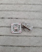 Sparkling Silver-Tone Square Party Ring